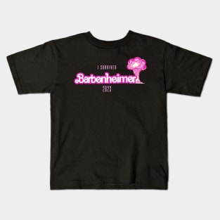 barbie oppenheimer - i survived barbenheimer Kids T-Shirt